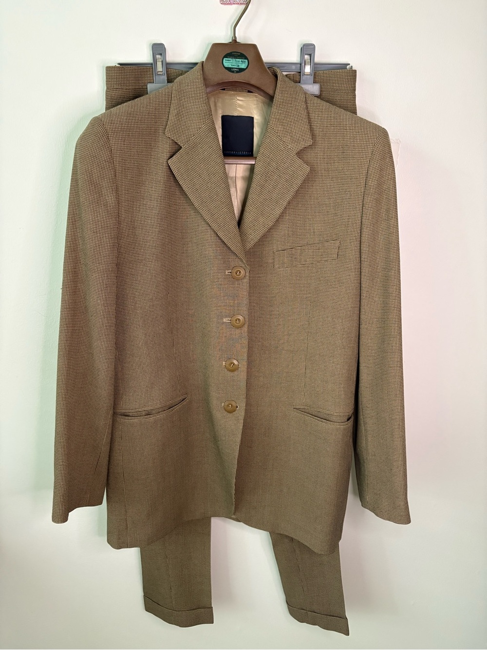 Luxury Italian Women’s Textured Wool Blend Suit - Size 10